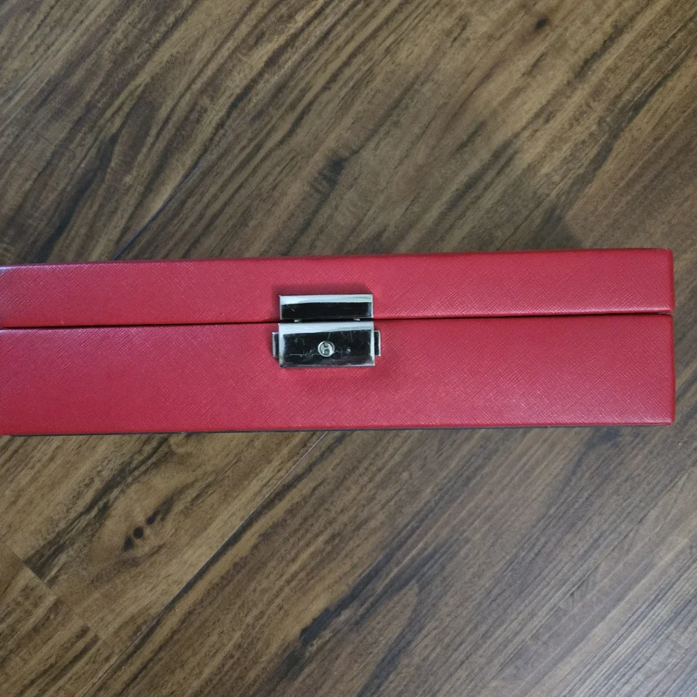 WOLF Red Jewelry Box with Silver Lock